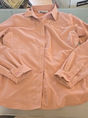 REI Peach Button-Down Shirt